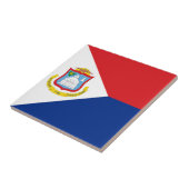 vlag van Sint Maarten Tegeltje (Zijkant)