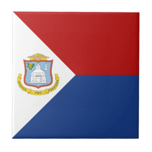 Vlag van Sint-Maarten Tegeltje