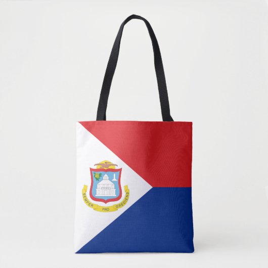 vlag van Sint Maarten Tote Bag (Voorkant)