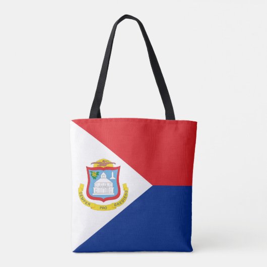 vlag van Sint Maarten Tote Bag (Achterkant)