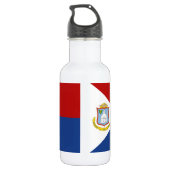 Vlag van Sint-Maarten Waterfles (Achterkant)
