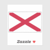 Vlag van Sint-Patrick, Ierland Sticker (Vel)