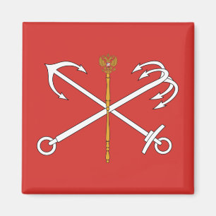 Vlag van Sint-Petersburg (Rusland) Magneet