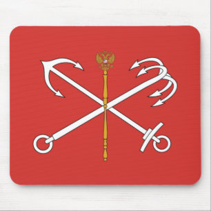 Vlag van Sint-Petersburg (Rusland) Muismat