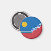 Vlag van Sioux Falls, South Dakota Magneet (Voorkant / Achterkant)