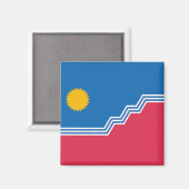 Vlag van Sioux-Herfsten (North Dakota) Magneet (Voorkant / Achterkant)