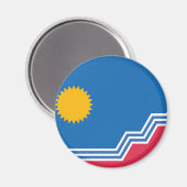 Vlag van Sioux-Herfsten, South Dakota Magneet (Voorkant / Achterkant)