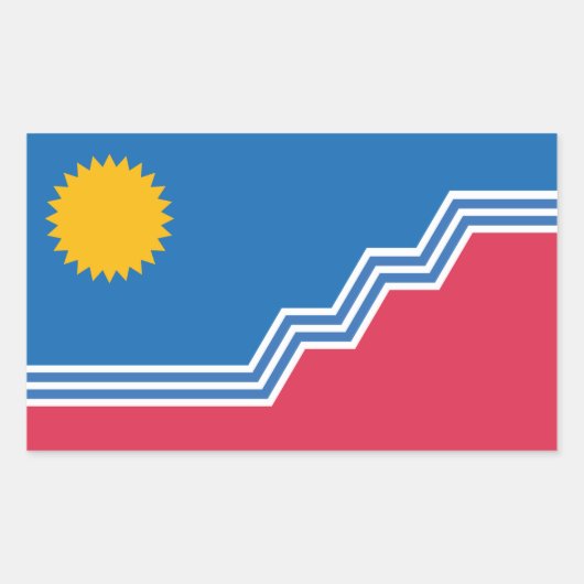 Vlag van Sioux-Herfsten, South Dakota Rechthoekige Sticker (Voorkant)