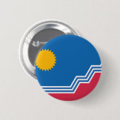 Vlag van Sioux-Herfsten, South Dakota Ronde Button 5,7 Cm (Voorkant /achterkant)