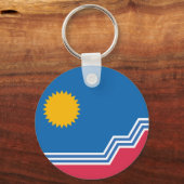 Vlag van Sioux-Herfsten, South Dakota Sleutelhanger (Voorkant)