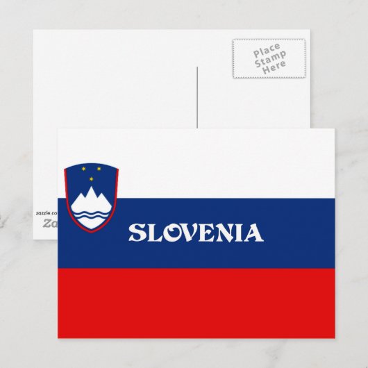 Vlag van Slovenië Briefkaart (Voorkant / Achterkant)
