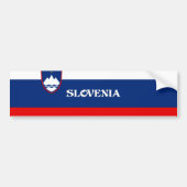 Vlag van Slovenië, gelabeld Bumpersticker (Voorkant)
