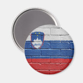 Vlag van Slovenië Magneet (Voorkant / Achterkant)
