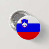 Vlag van Slovenië Ronde Button 3,2 Cm (Voorkant /achterkant)