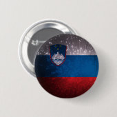 Vlag van Slovenië Ronde Button 5,7 Cm (Voorkant /achterkant)