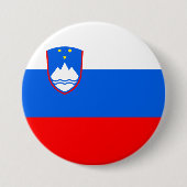 Vlag van Slovenië Ronde Button 7,6 Cm (Voorkant)