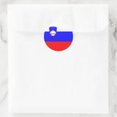 Vlag van Slovenië Ronde Sticker (Tas)