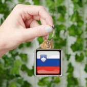 Vlag van Slovenië Sleutelhanger (Hand)