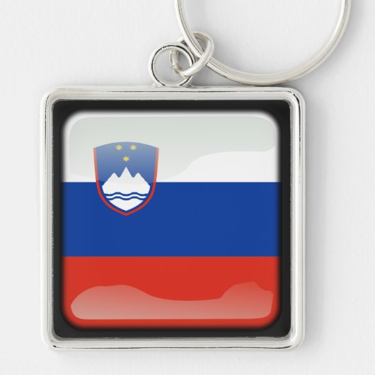 Vlag van Slovenië Sleutelhanger (Voorkant)
