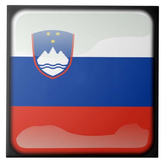 Vlag van Slovenië Tegeltje (Voorkant)