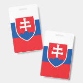 Vlag van Slowakije Badge (Voor- en achterkant)