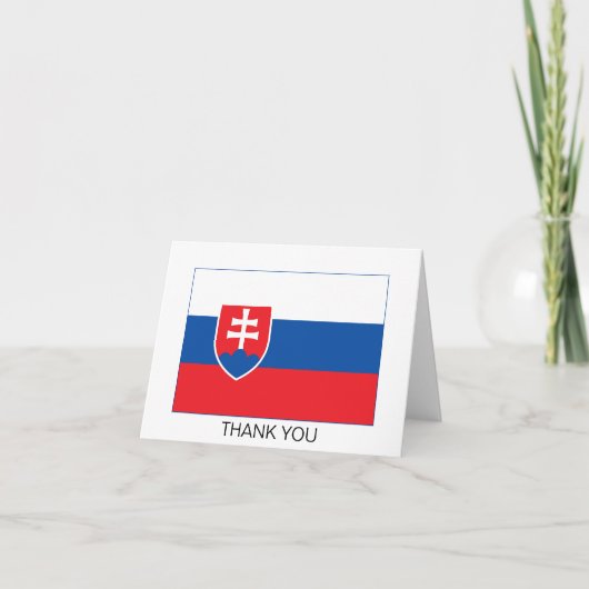 Vlag van Slowakije Bedankkaart (Voorkant)