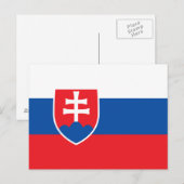 Vlag van Slowakije Briefkaart (Voorkant / Achterkant)