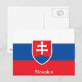 Vlag van Slowakije Briefkaart (Voorkant / Achterkant)