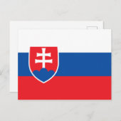 Vlag van Slowakije Briefkaart (Voorkant / Achterkant)