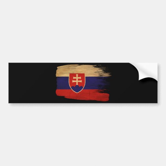 Vlag van Slowakije Bumpersticker (Voorkant)