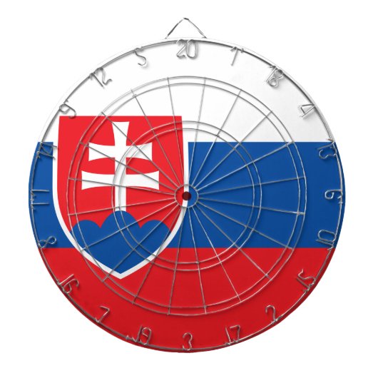 Vlag van Slowakije Dartbord (Voorkant)