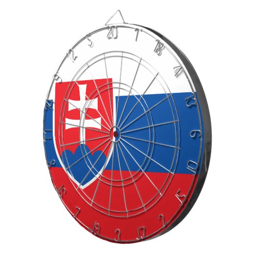 Vlag van Slowakije Dartbord (Voorkant Rechts)