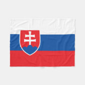 Vlag van Slowakije Fleece Deken (Voorkant (Horizontaal))