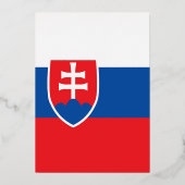 Vlag van Slowakije Folie Uitnodiging (Voorkant)