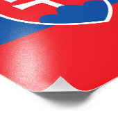 Vlag van Slowakije Foto Afdruk (Hoek)