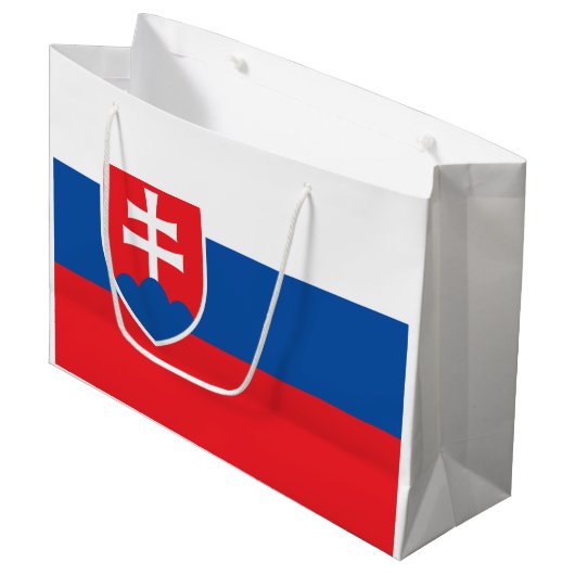 Vlag van Slowakije Groot Cadeauzakje (Voorkant Gekanteld)