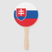 Vlag van Slowakije Handwaaier (Achterkant)