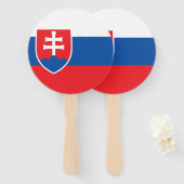 Vlag van Slowakije Handwaaier (Voorkant en achterkant)