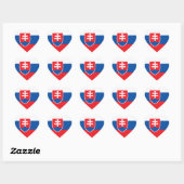 Vlag van Slowakije Hart Sticker (Vel)