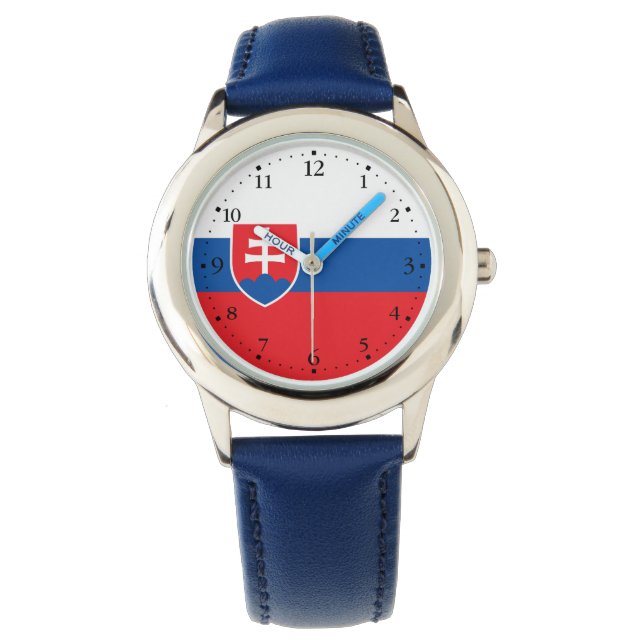Vlag van Slowakije Horloge (Voorkant)