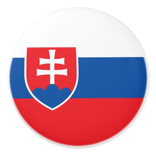Vlag van Slowakije Keramische Knop (Voorkant)