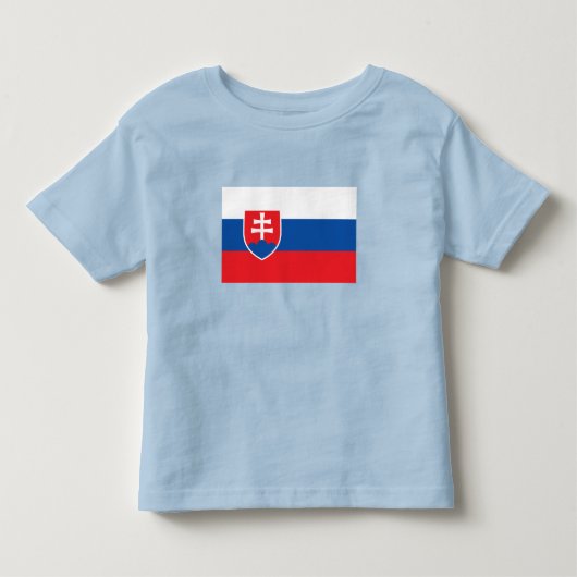 Vlag van Slowakije Kinder Shirts (Voorkant)
