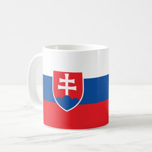 Vlag van Slowakije Koffiemok (Voorkant links)