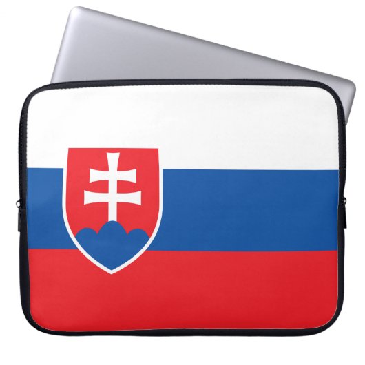 Vlag van Slowakije Laptop Sleeve (Voorkant)