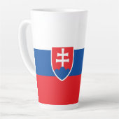 Vlag van Slowakije Latte Mok (Linkerhoek)