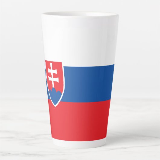 Vlag van Slowakije Latte Mok (Voorkant)