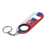 Vlag van Slowakije Mini Flessenopener (Voorkant Gekanteld)
