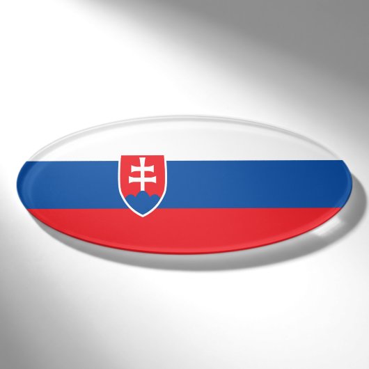 Vlag van Slowakije Naambadge (Voorkant)