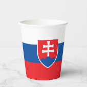 Vlag van Slowakije Papieren Bekers (Voorkant)