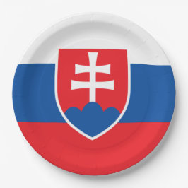 Vlag van Slowakije Papieren Bordje
